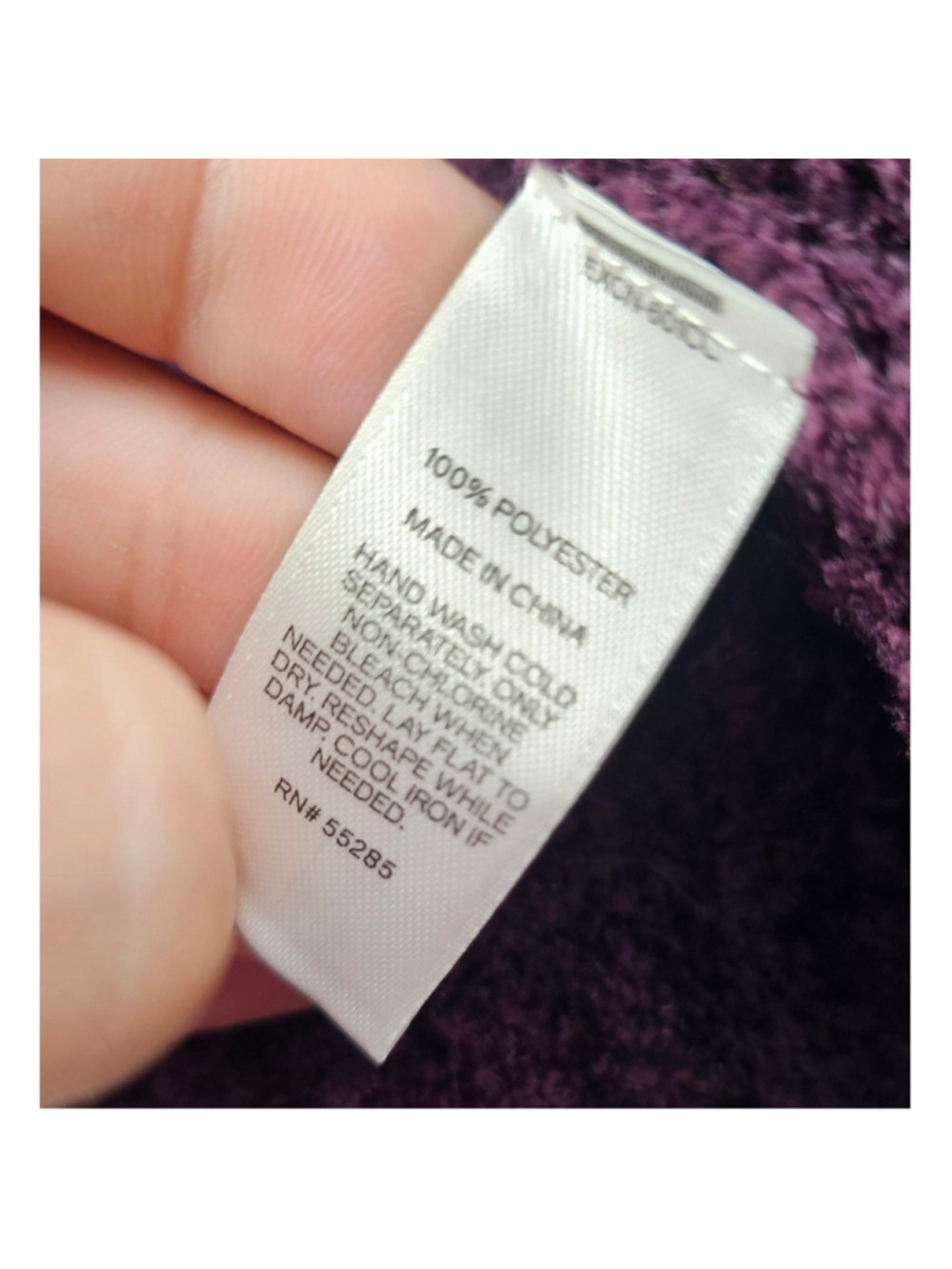 NWT Eggplant purple velour chenille chunky knit slub v neck sweater express S - Picture 4 of 8